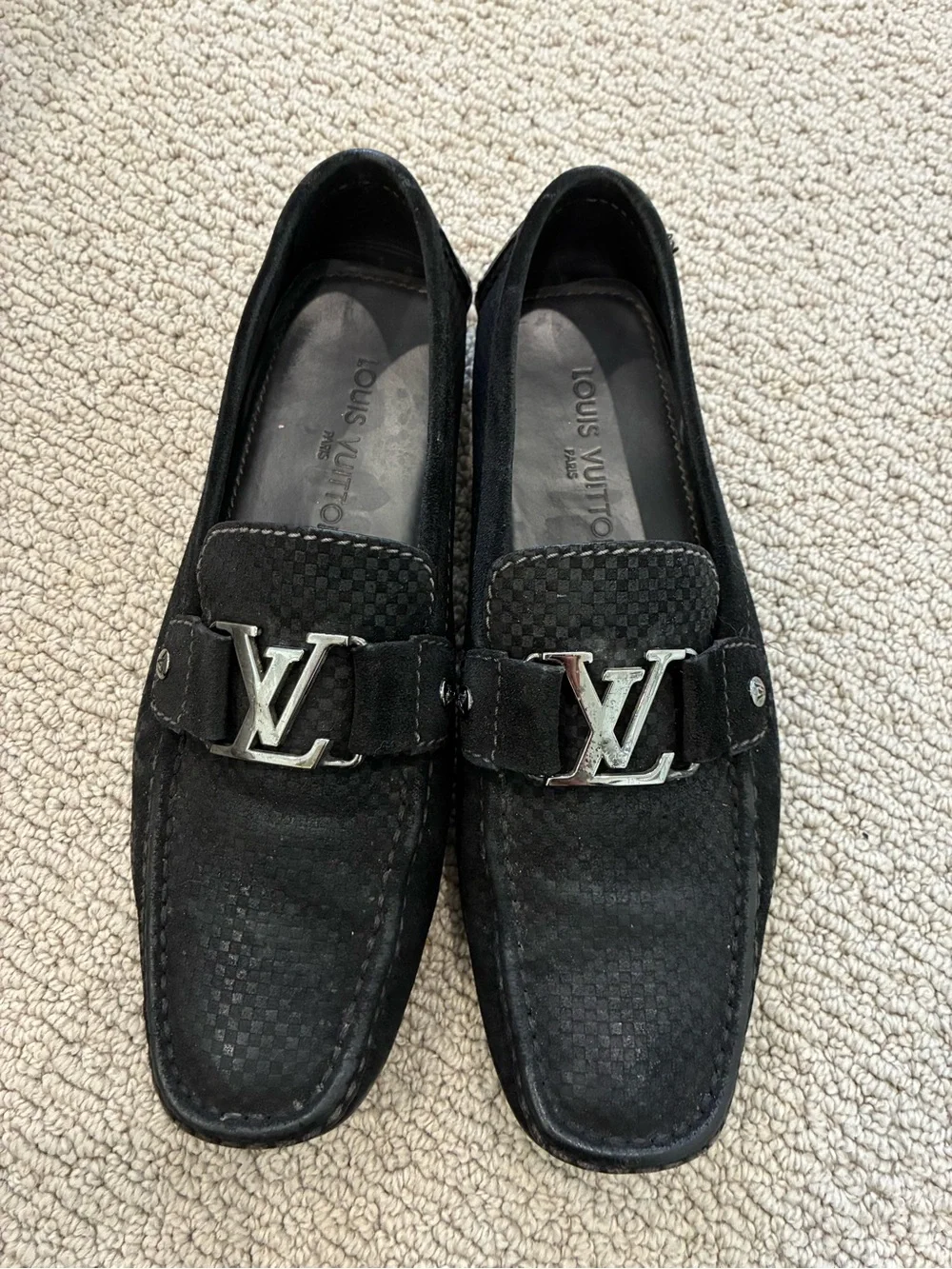 Louis Vuitton | Shoes | Louis Vuitton Black Suede Lv Buckle  display picture 1
